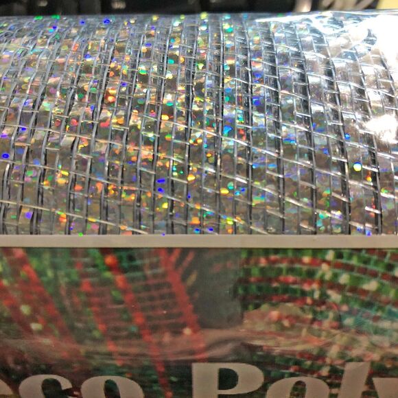 Deluxe Wide Platinum Silver Foil Mesh Ribbon Size 10 inch x 30 Feet , 1 Roll - Picture 6 of 6